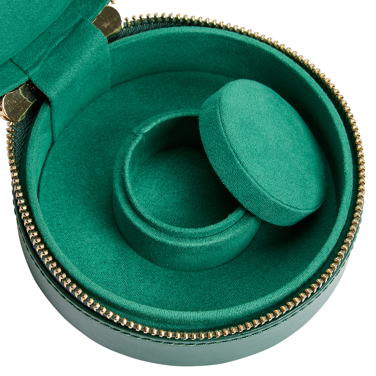 WOLF Sophia Round Zip Case in Forest Green